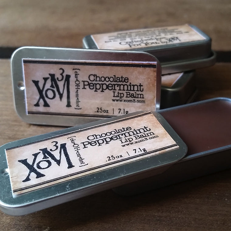 Chocolate Peppermint Lipbalm - XoM3 Botanical Solutions